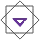 A purple square and black cross in the middle of a gray background.