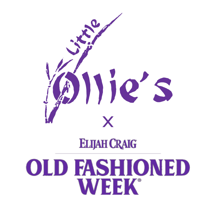 A purple logo with the words " little ollie 's old fashioned week."