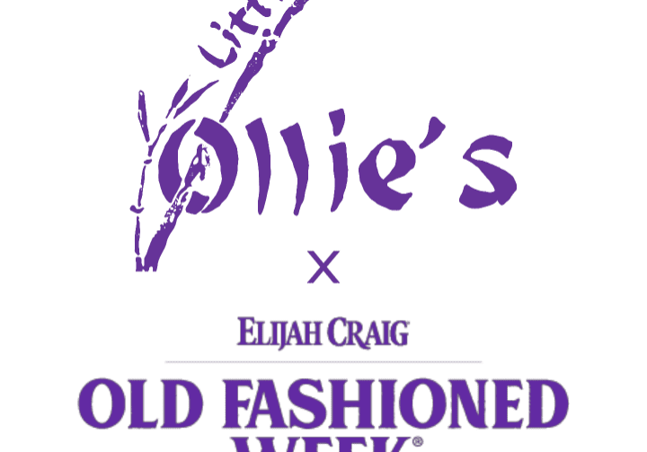 A purple logo with the words " little ollie 's old fashioned week."